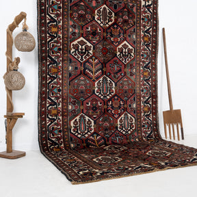 Red and Beige Area Wool Rug