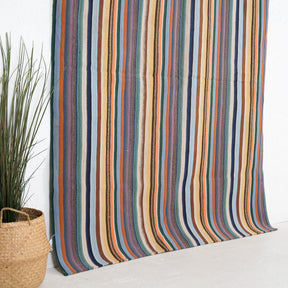 Pink and Blue Area Wool Rug