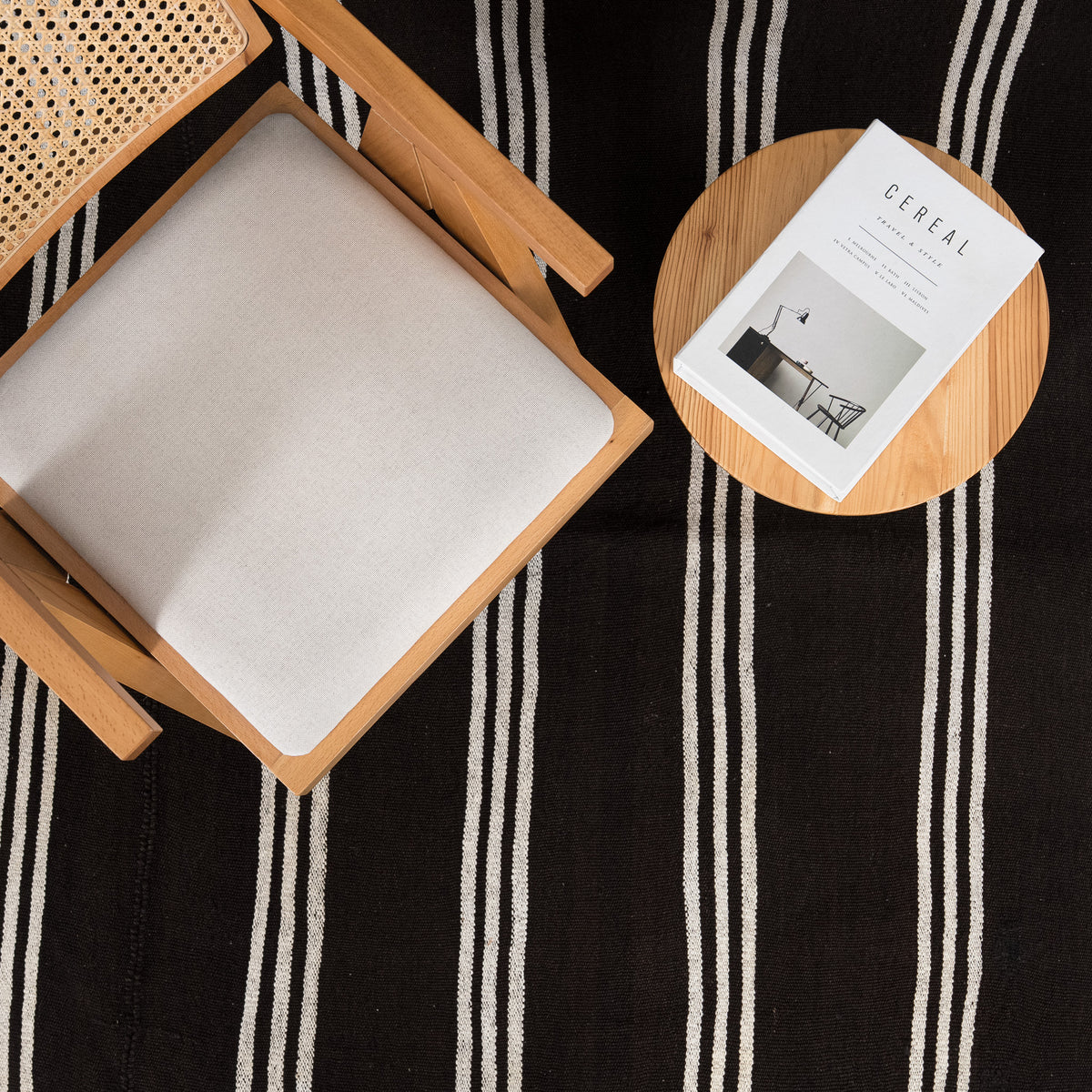 Kilim Black Area Rug