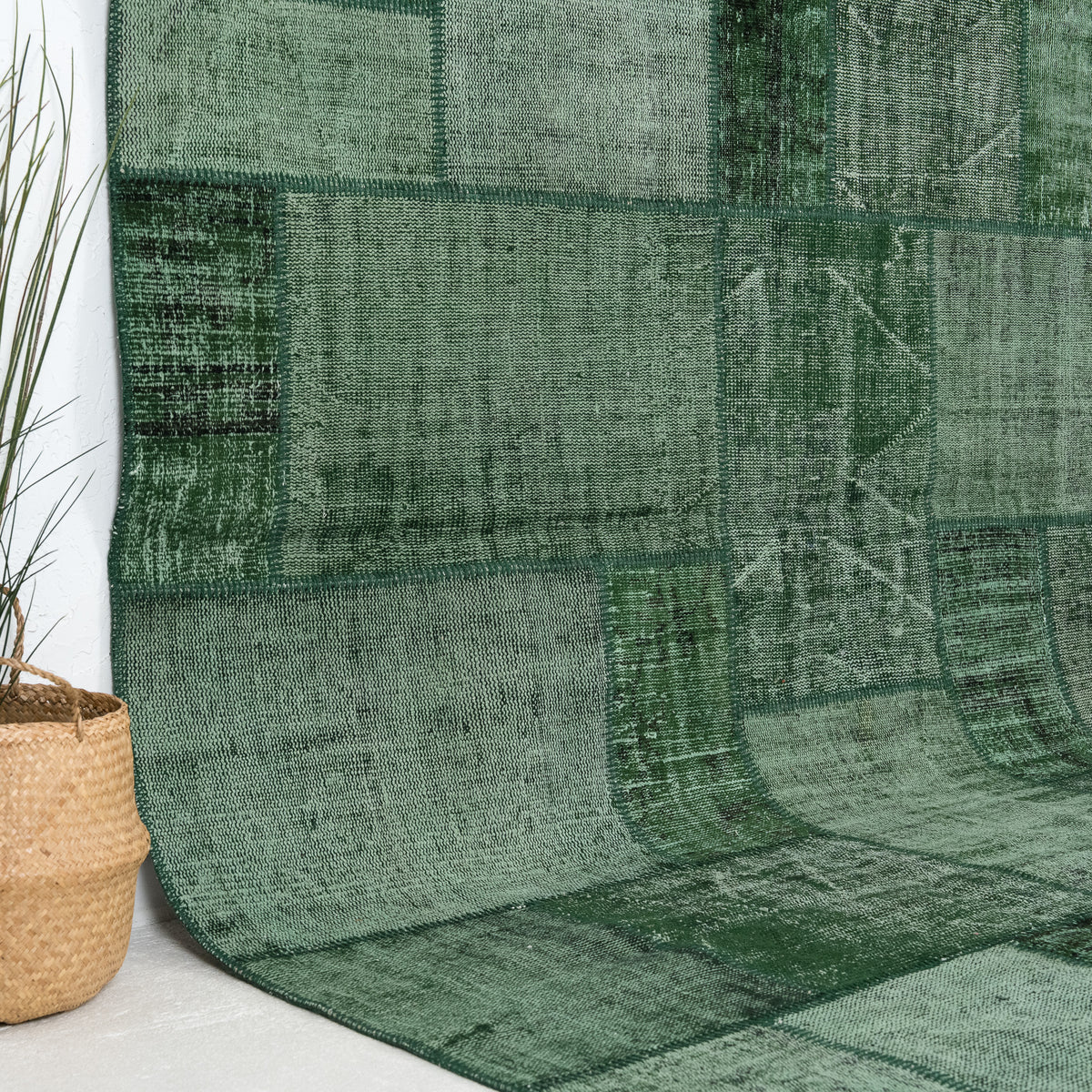 Green and  Area Wool Rug
