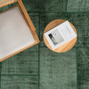 Patchwork Green Area Rug
