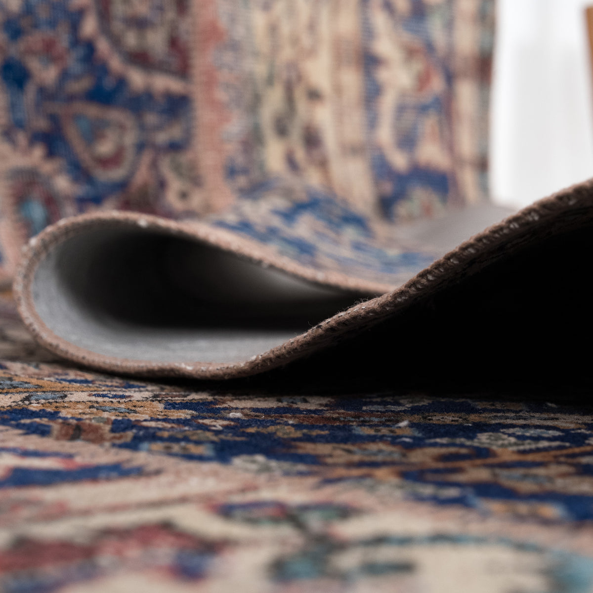 Antiquewashed Blue Area Rug