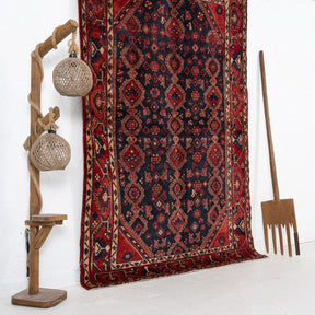 Red and Blue Area Wool Rug