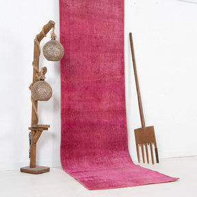 Pink and  Runner Wool Rug
