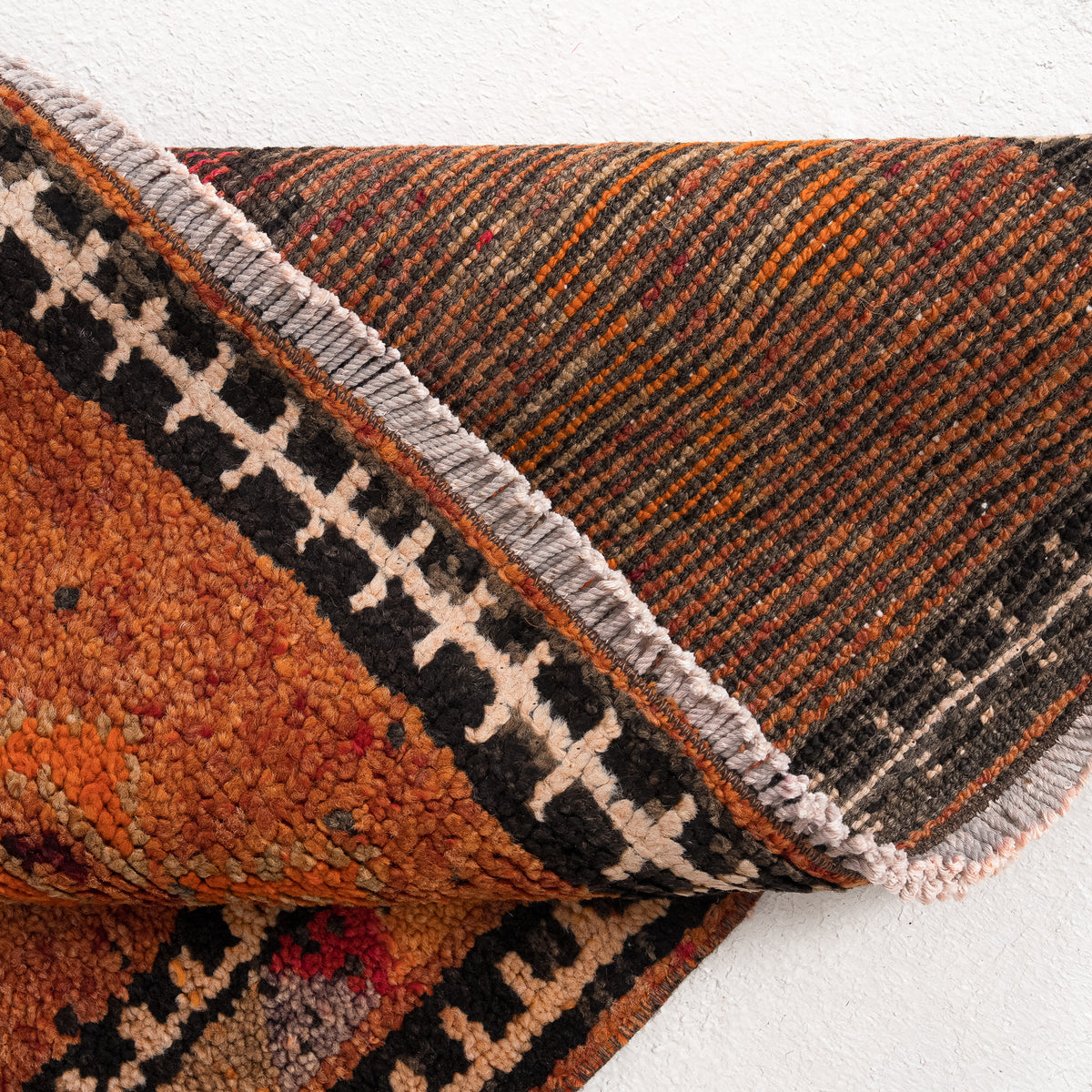 3x13 Orange Runner Rug