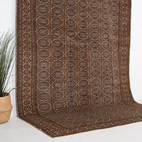 Beige and Brown Area Wool Rug