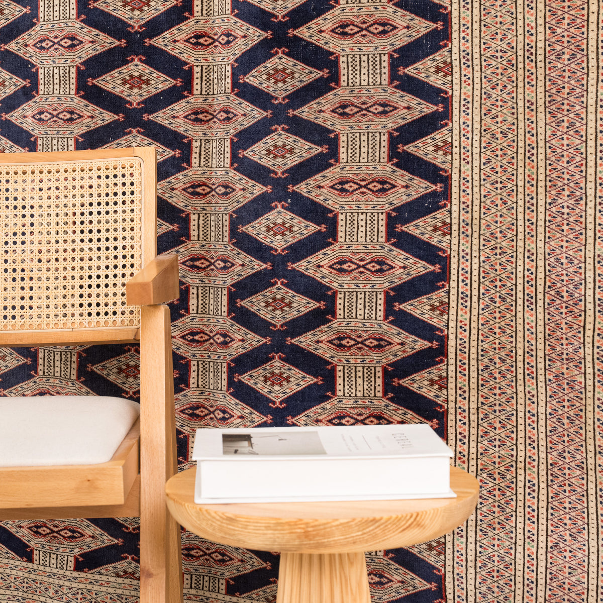 Antiquewashed Blue Area Rug