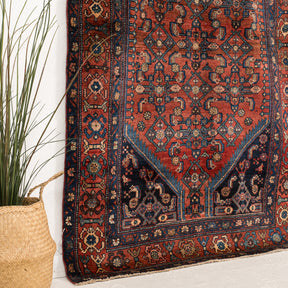 Red and Blue Area Wool Rug