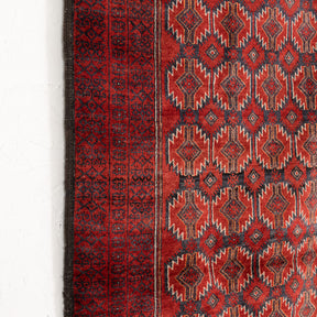 Red and Blue Area Wool Rug