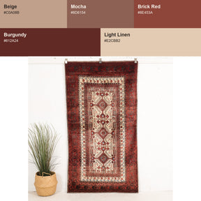 Small Red Antique Rug