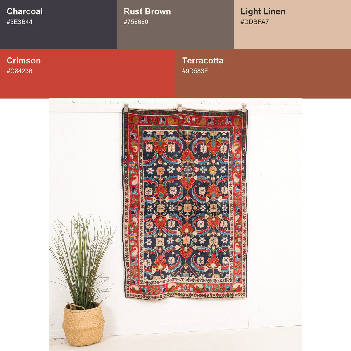 Small Blue Antique Rug