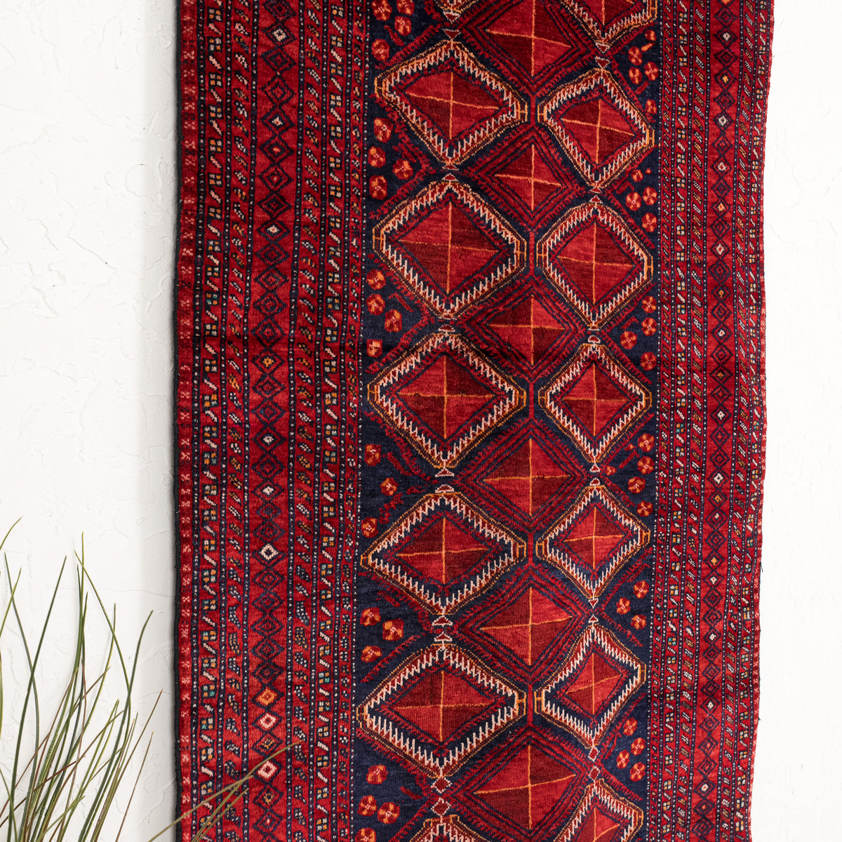 Red and Blue Area Wool Rug