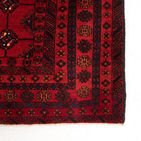 Red and Black Area Wool Rug
