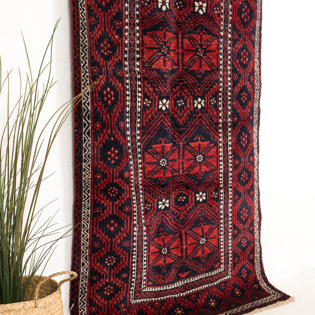 Red and Blue Area Wool Rug