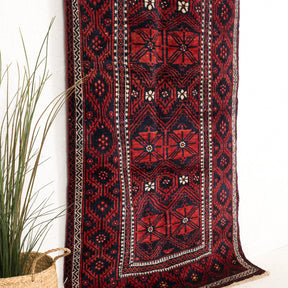 Red and Blue Area Wool Rug