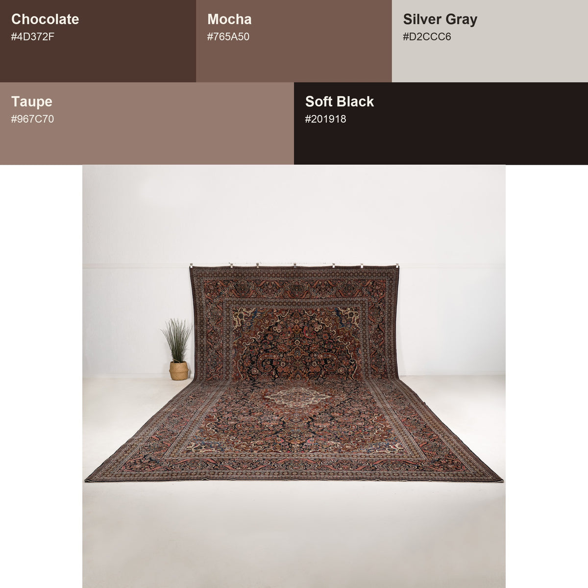 Oversize Blue Antique Rug