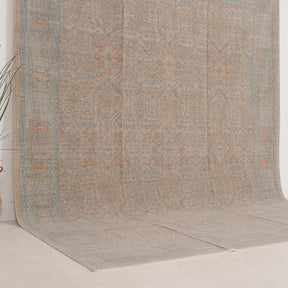 Beige and Red Area Wool Rug