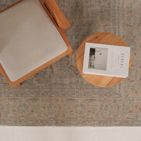 Antiquewashed Blue Area Rug