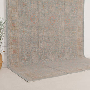 Blue and Beige Area Wool Rug