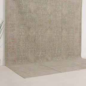 Green and Beige Area Wool Rug