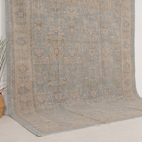 Blue and Beige Area Wool Rug