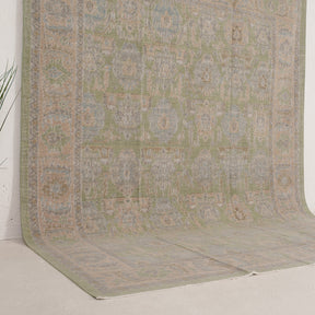 Green and Beige Area Wool Rug