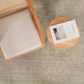 Antiquewashed Green Area Rug