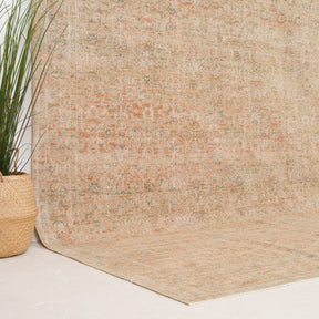 Beige and Pink Area Wool Rug