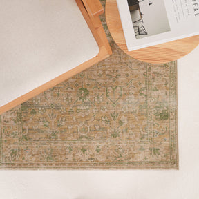 Antiquewashed Beige Runner Rug