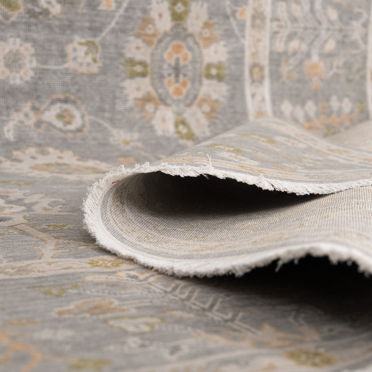 Antiquewashed Gray Area Rug