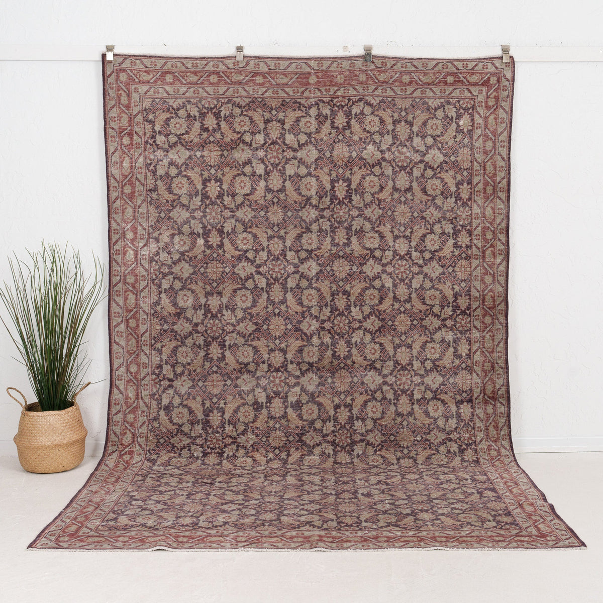 Large Beige Antique Rug