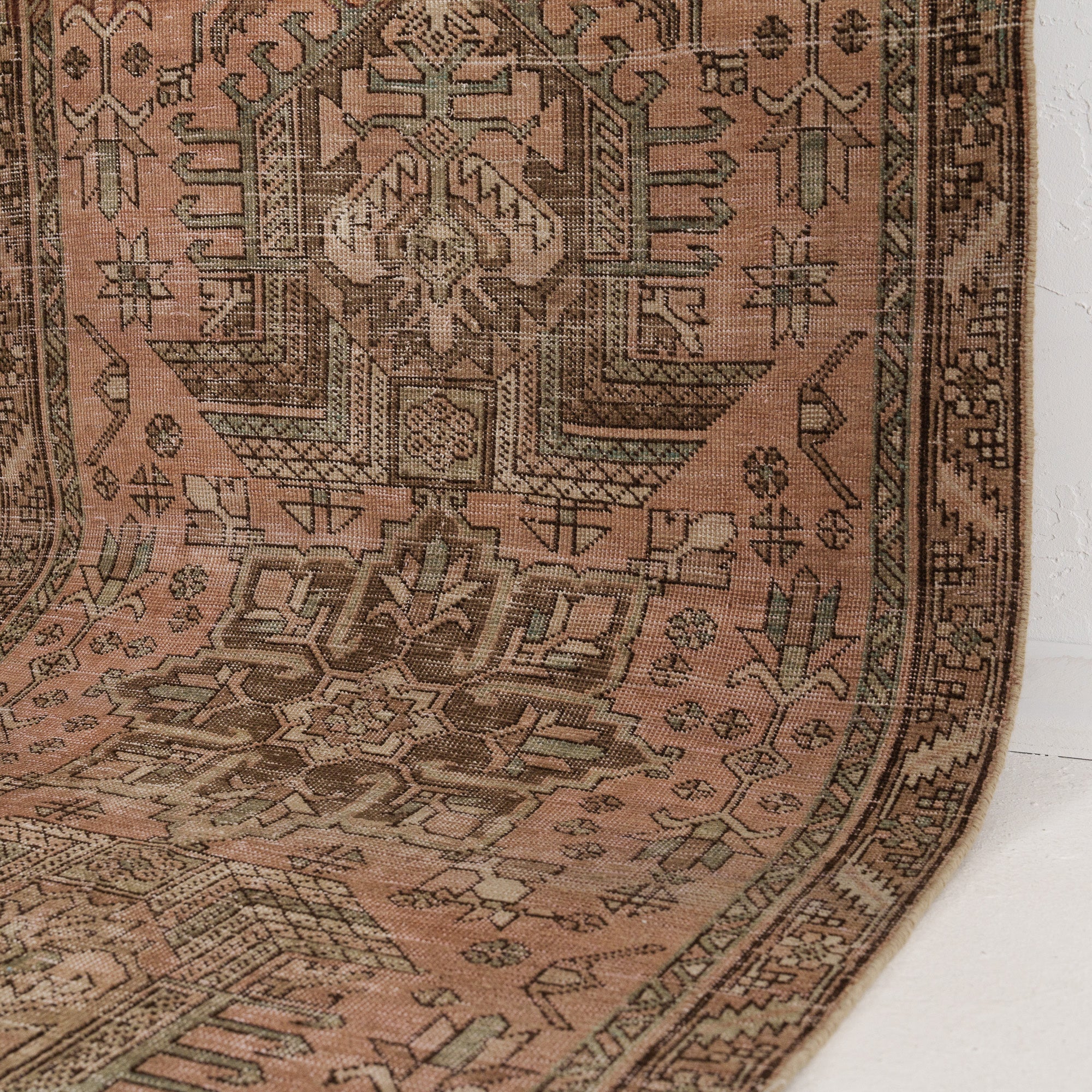Geometric 3x12 Pink Rug