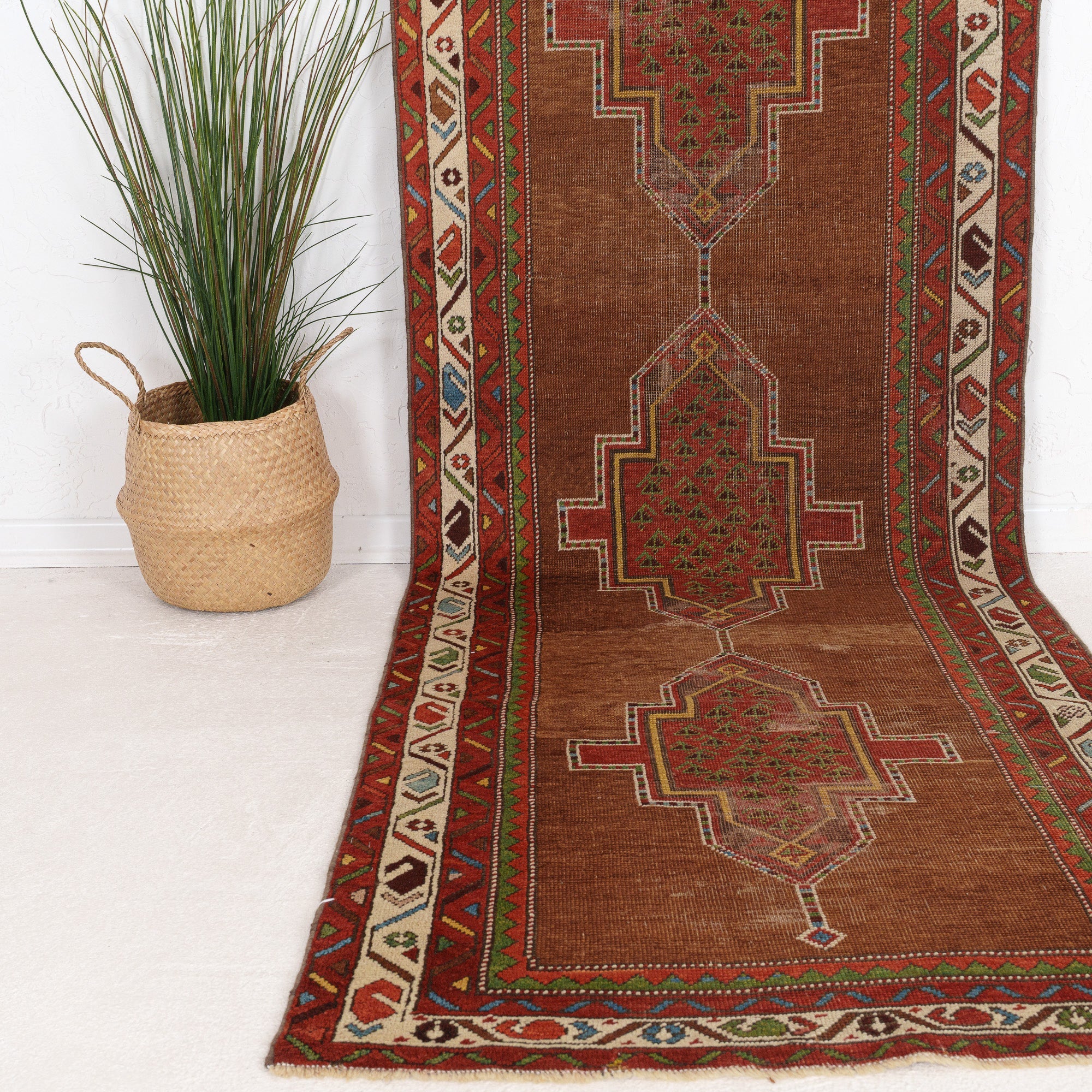 Elanin - Vintage Persian Runner Rug
