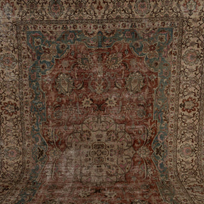 Authentic 8x11 area rug from persian, in subtle red tones