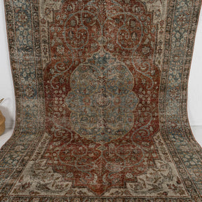 persian made 7x11 area rug, adding character to any living room, bedroom, entryway, office, dining room