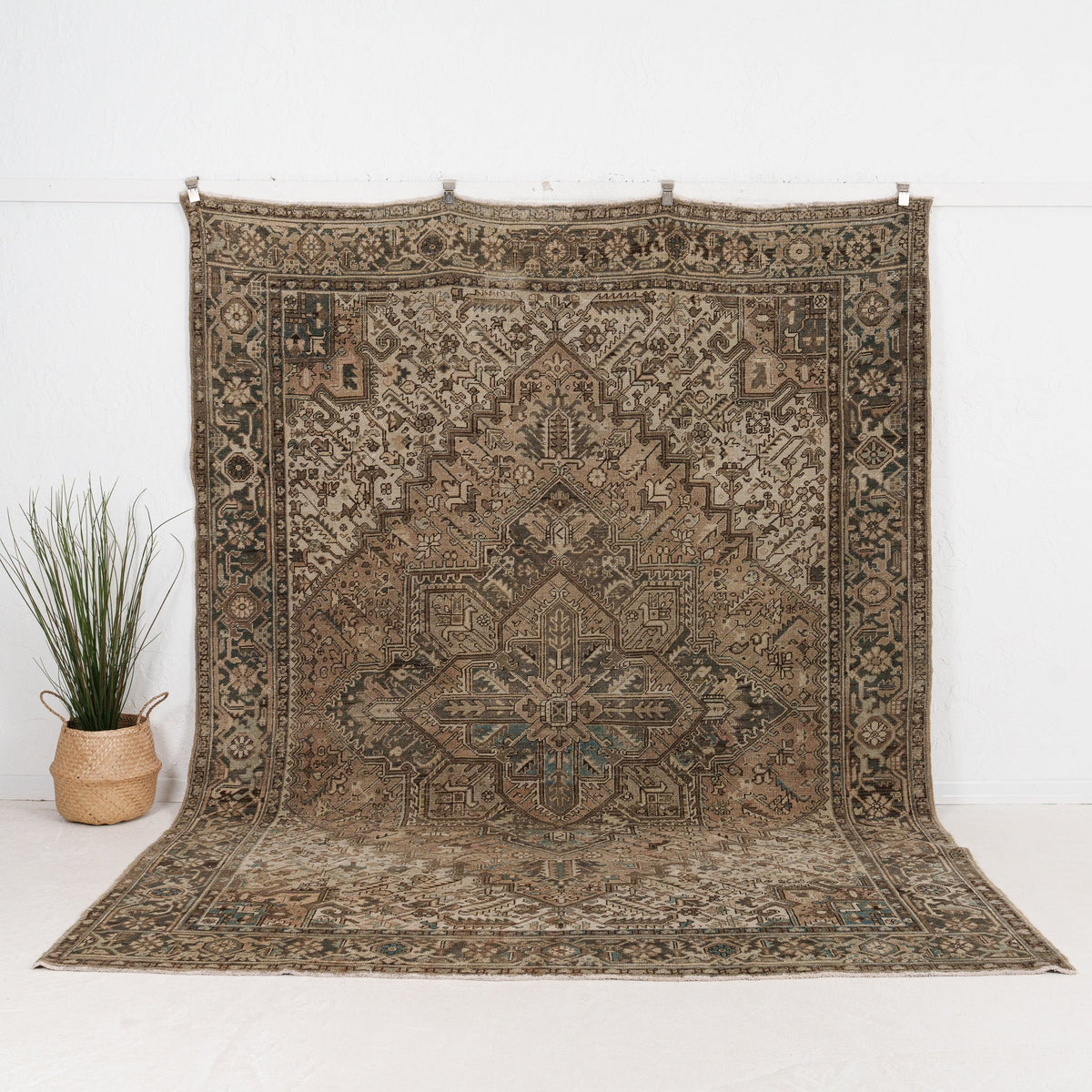 Large Green Antique Rug