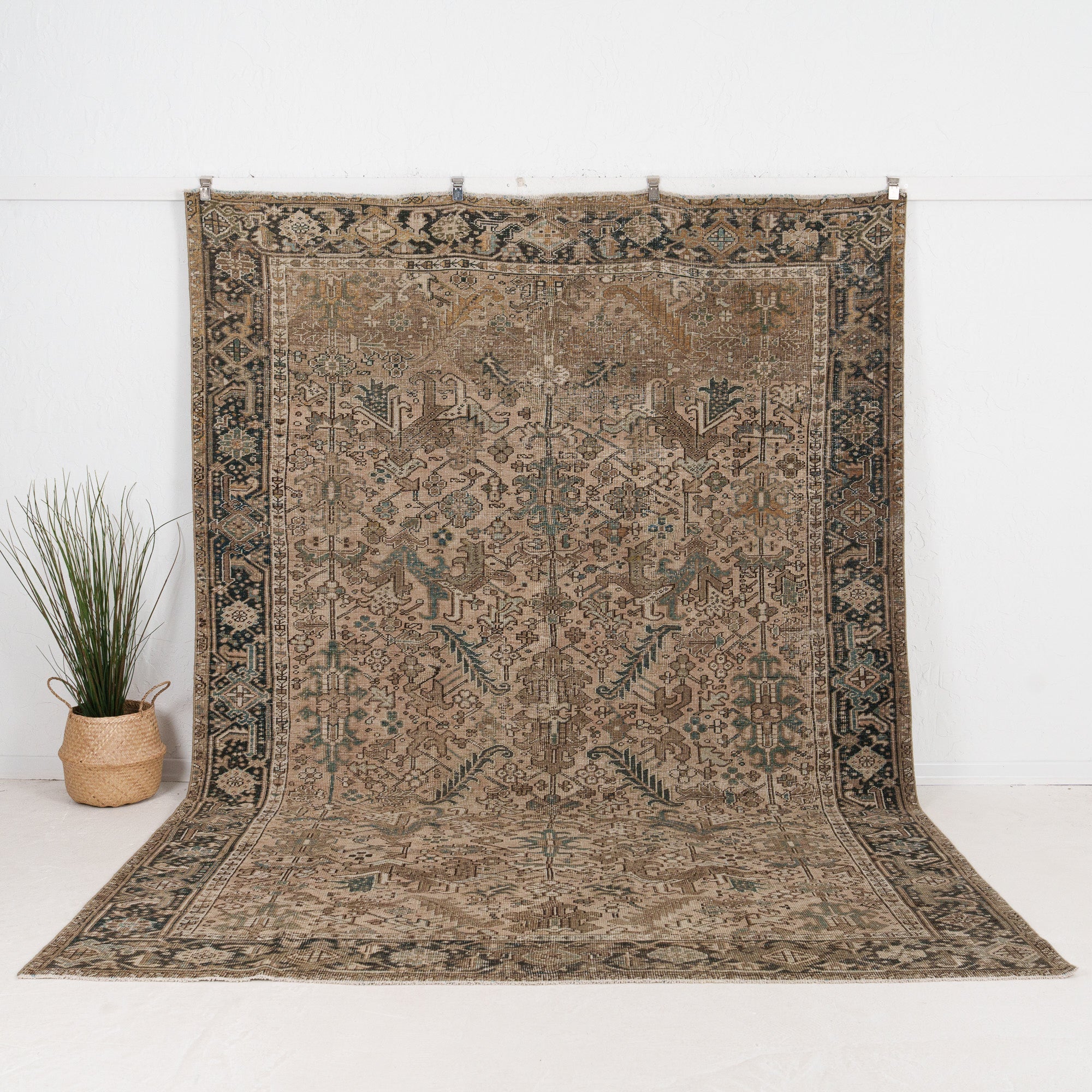 Large Green Antique Rug