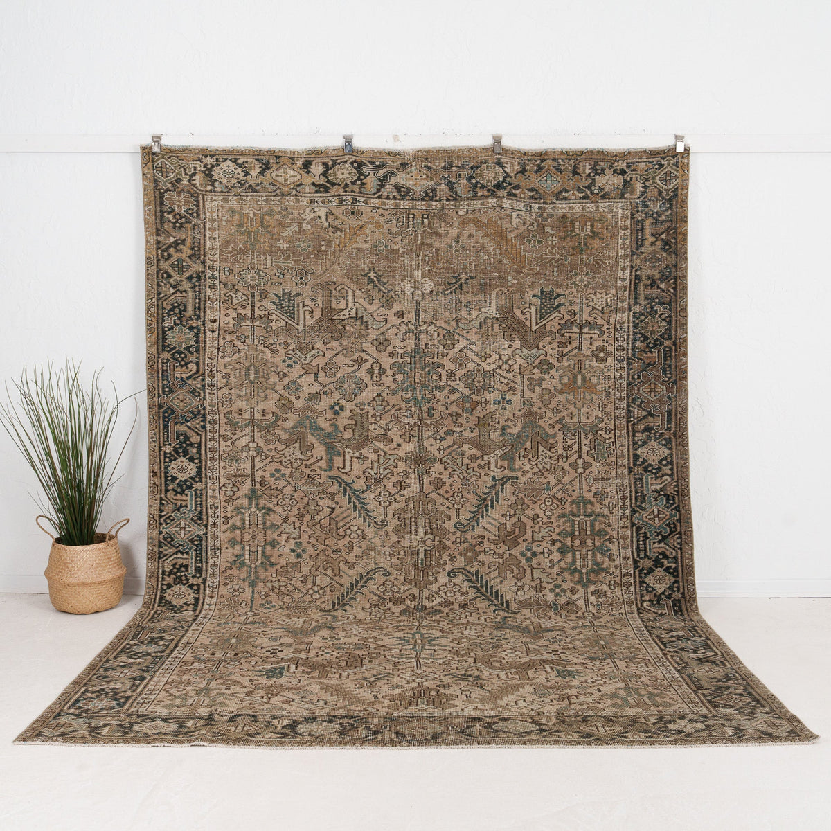 Large Green Antique Rug