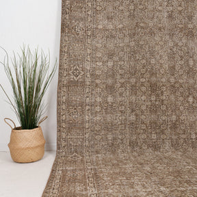 Brown and Beige Area Wool Rug