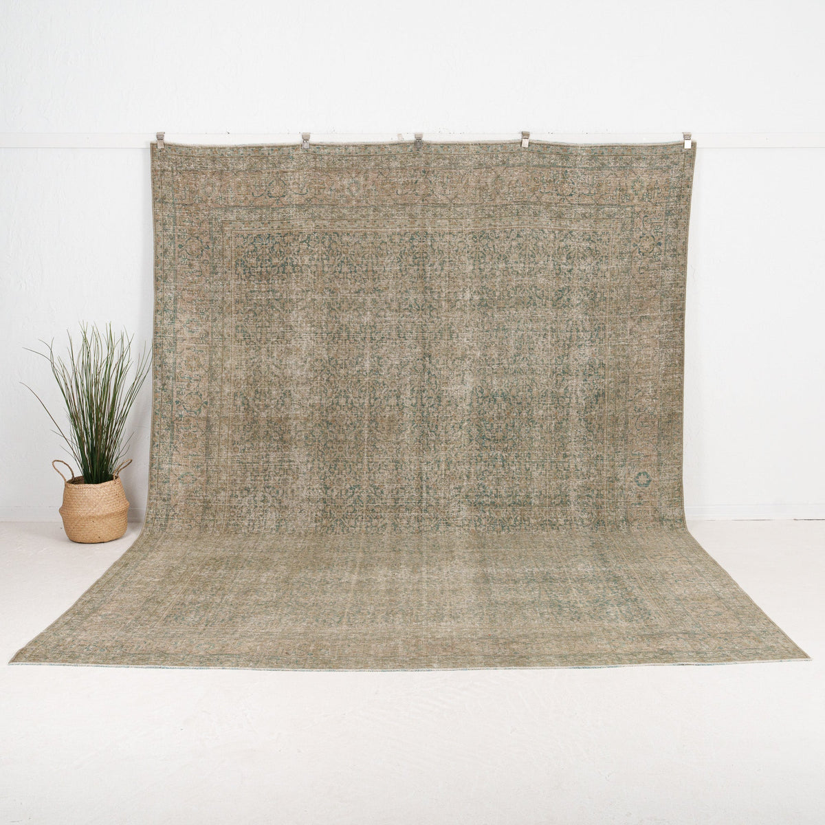 Oversized Brown Antique Rug