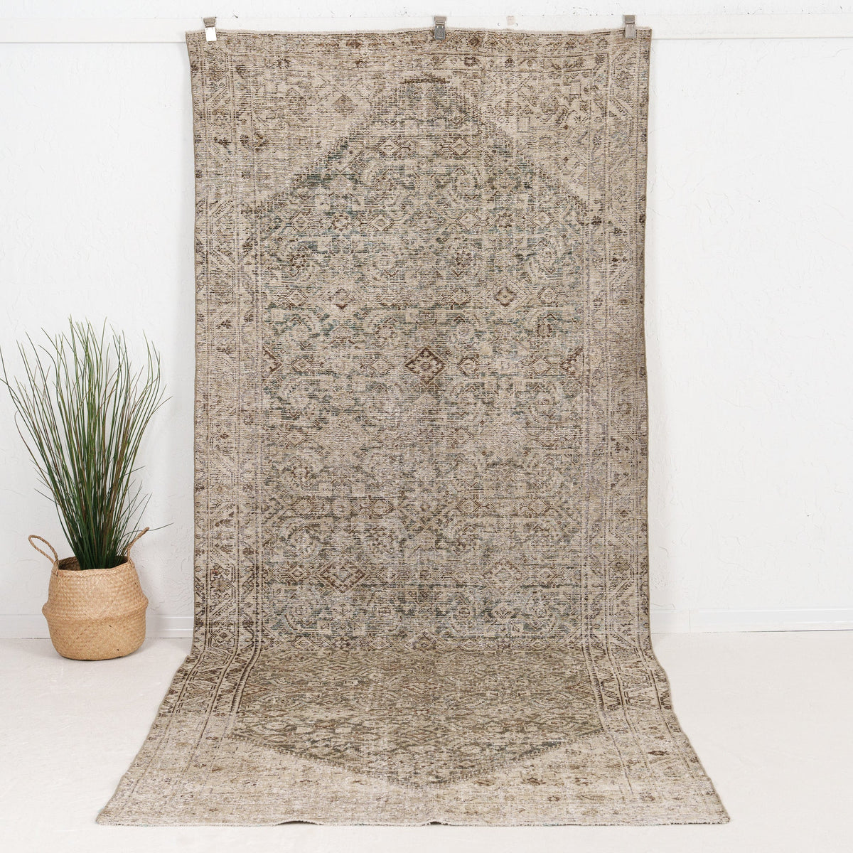 Large Green Antique Rug