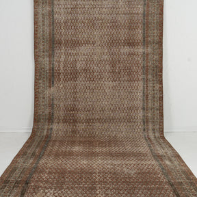 Handmade 6x13 runner rug in brown, ideal for a cozy entryway, bedroom, hallway, living room