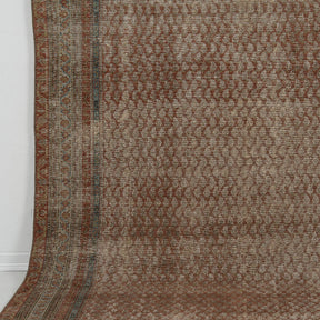 Authentic 6x13 runner rug from persian, in subtle brown tones