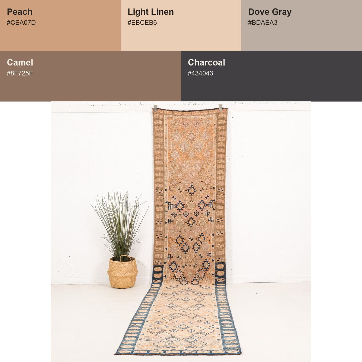 Runner Orange Antique Rug