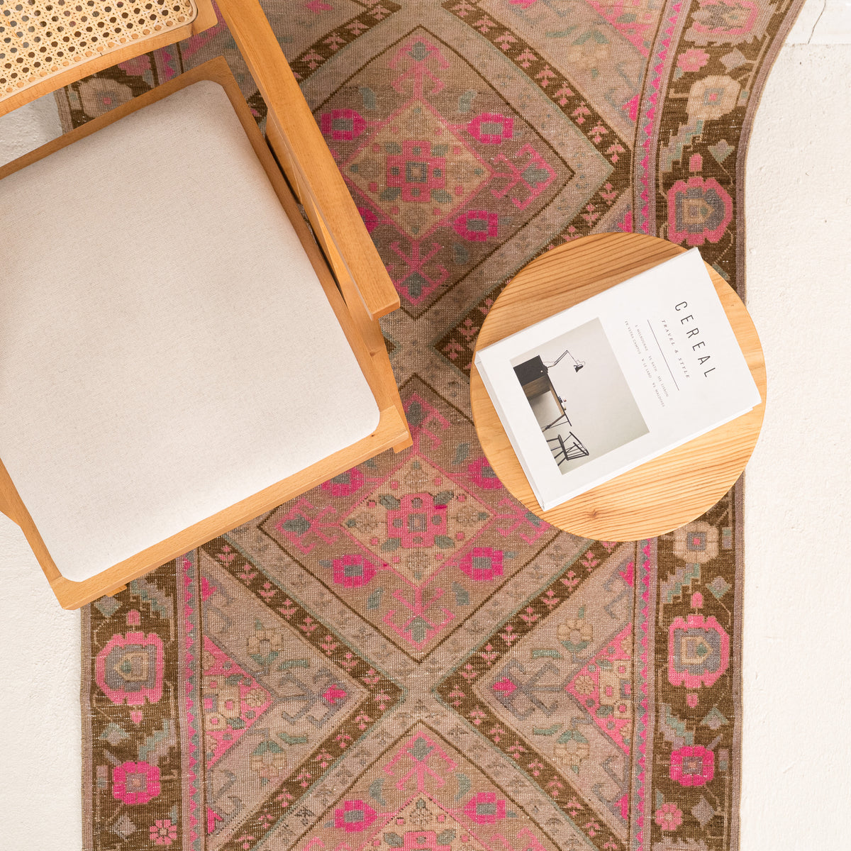 Antiquewashed Beige Runner Rug