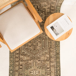 Antiquewashed Beige Runner Rug