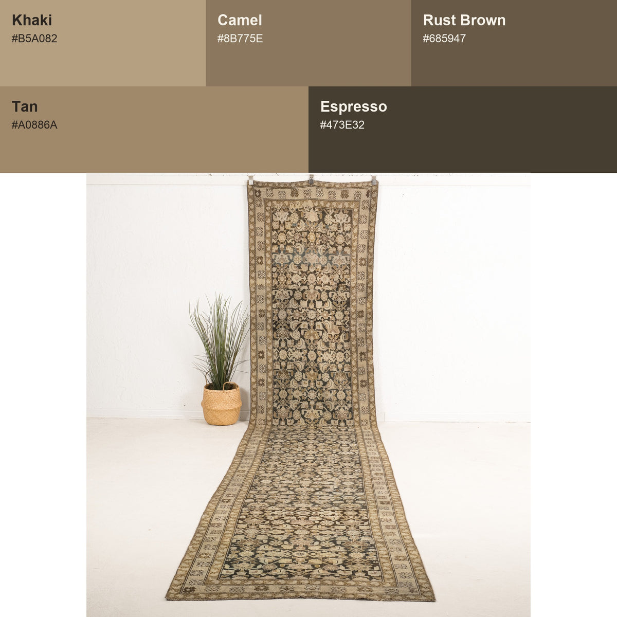 Runner Brown Antique Rug