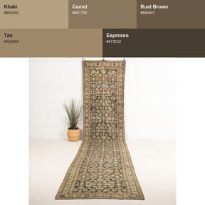 Runner Brown Antique Rug