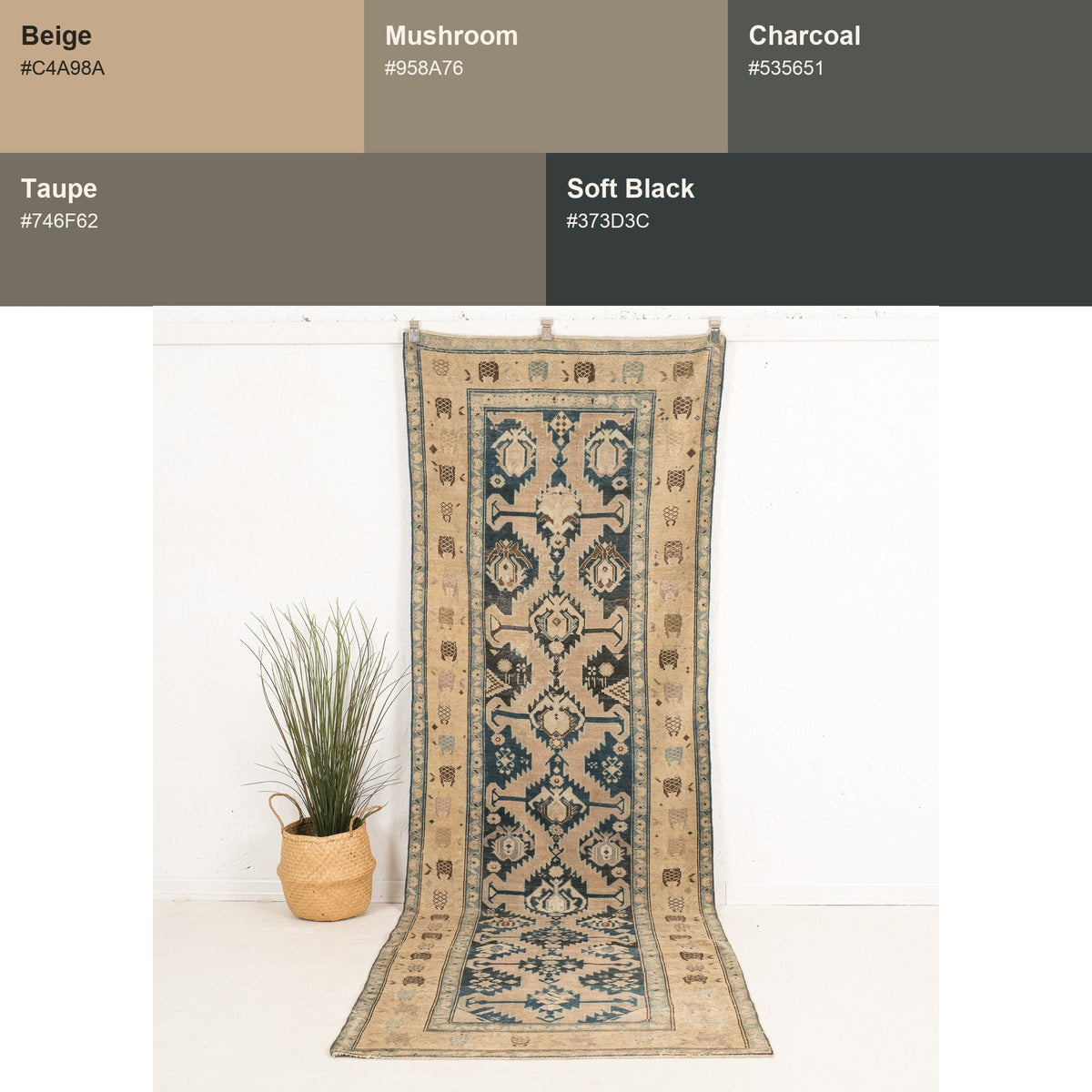 Runner Beige Antique Rug