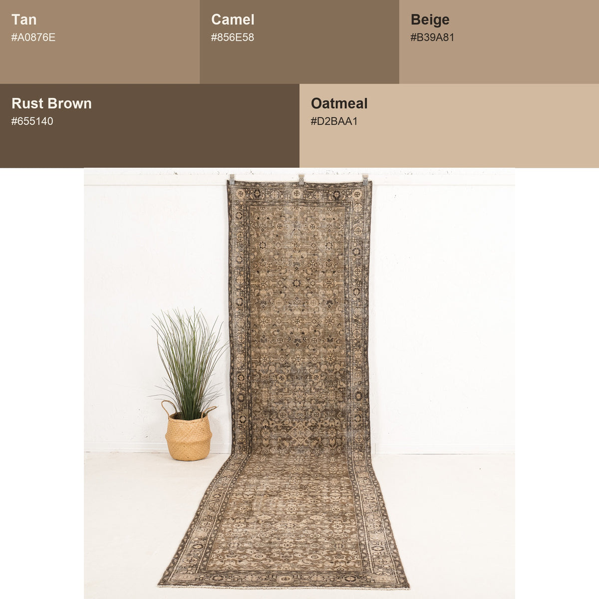 Runner Brown Antique Rug